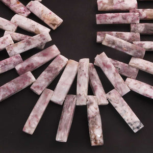 1 Strand  Lilac Jasper Faceted Briolettes - Rectangle  Shape Briolettes -21mmx7mm-22mmx8mm-9 Inches BR0402 - Tucson Beads