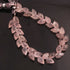 1 Strand Pink Rutile Faceted Briolettes -Tear Drop Gemstone Beads -10 mm- 7Inches BR4527