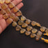 1 Strand  Yellow Opal Briolettes - Pentagon Shape Faceted Beads -14mmx9mm-16mmx12mm 9 inch BR0406
