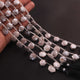 1  Strand Gray Moonstone Silver Coated Faceted Briolettes -Hexagon Shape Briolettes  -12mmx10mm -8 Inches BR0442 - Tucson Beads