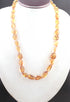 AAA Quality Citrine Tumble Shape Smooth Beads Necklace - Necklace With Lobster Lock  -Single Wrap Necklace - Gemstone Necklace - 12mmx9mm - 21mmx14mm - 22 Inches-BR03231