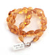 AAA Quality Citrine Tumble Shape Smooth Beads Necklace - Necklace With Lobster Lock  -Single Wrap Necklace - Gemstone Necklace - 12mmx9mm - 21mmx14mm - 22 Inches-BR03231 - Tucson Beads