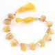 1 Strand  Yellow Opal Faceted Briolettes - Pentagon Shape Beads -14mmx11mm-18mmx12mm 8 inch BR0435 - Tucson Beads