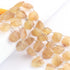 1 Strand  Yellow Opal Faceted Briolettes - Pentagon Shape Beads -14mmx11mm-18mmx12mm 8 inch BR0435