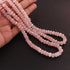 1  Long Strand Rose Quartz Smooth Rondelles Briolettes -Semi Precious Gemstone Briolettes , Jewelry Making Supplies 6mm-8mm 19 Inches BR01858