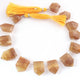 1 Strand  Yellow Opal Briolettes - Pentagon Shape Faceted Beads Briolettes-13mmx10mm-19mmx13mm 8 Inches BR4032 - Tucson Beads