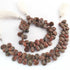 1  Strand  Unakite Smooth Briolettes - Pear Shape Briolettes -8mmx8mm- 14mmx9mm - 9 Inches br03524