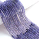 1 Strand Beautiful Shaded Tenzanite Smooth Roundelles -Semi Precious Gemstone Roundelles Beads - 4mm-6mm  - 14 Inches BR03272 - Tucson Beads