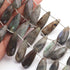 1 Strand Labradorite Faceted Briolettes - Pear Shape  Briolettes - 19mmx9mm- 34mmx9mm-9 Inches- BR02302