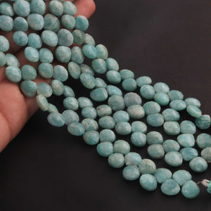 1 Strand  Amazonite Faceted Briolettes - Heart Shape Briolettes -10mmx9mm-12mmx11mm - 9-Inches br02421 - Tucson Beads
