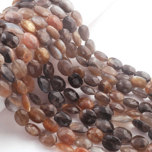 1 Strand Golden Shine Faceted Briolettes -Semi Precious Gemstone Oval Shape Briolettes - 11mmx10mm - 14mmx11mm-11 Inches BR03256 - Tucson Beads