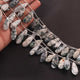 1 Strand Moss Agate Faceted Briolettes-  Long Pear Shape Briolettes 20mmx9mm- 31mmx9mm - 10.5 Inches BR1175 - Tucson Beads