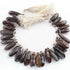 1 Strand  Brown Jasper Faceted Briolettes - Pear Shape Briolettes -22mmx9mm-31mmx9mm - 10 Inches BR03521