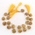1  Strand  Yellow Opal Faceted Briolettes -Heart Shape  Briolettes - 12mmx11mm-18mmx18mm 8 Inches BR01444