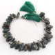 1 Strand Green Nugget Faceted Briolettes - Pear Shape Briolettes - 20mmx10mm-25mmx10mm -10 Inches BR03519 - Tucson Beads