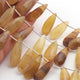 1  Strand  Yellow Chalcedony Faceted Briolettes - Long Pear  Shape Briolettes - 27mmx9mm-29mmx10mm 9 Inches BR02081 - Tucson Beads