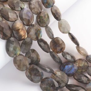 1  Strand Labradorite Faceted Briolettes Assorted Shape Briolettes - 12mmx11mm-17mmx11mm - 10 Inches BR02051 - Tucson Beads