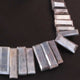 1 Strand Blue Silverite Faceted Briolettes -Rectangle Bar Shape Briolettes -  9mmx8mm-31mmx9mm 9.5 Inches BR0708 - Tucson Beads
