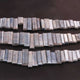 1 Strand Blue Silverite Faceted Briolettes -Rectangle Bar Shape Briolettes -  9mmx8mm-31mmx9mm 9.5 Inches BR0708 - Tucson Beads
