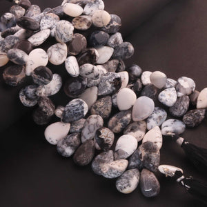 1 Strand Dendrite Opal Smooth Briolettes - Pear Shape Briolettes 13mmx11mm-20mmx12mm 8 Inches BR1642 - Tucson Beads
