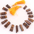 1 Strand Brown Tiger Eye Carving Briolettes -Fancy Shape Briolettes  10mmx8mm-24mmx10mm- 9 Inches BR01578