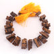 1 Strand Brown Tiger Eye Carving Briolettes -Fancy Shape Briolettes  10mmx8mm-24mmx10mm- 9 Inches BR01578 - Tucson Beads