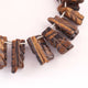 1 Strand Brown Tiger Eye Carving Briolettes -Fancy Shape Briolettes  10mmx8mm-24mmx10mm- 9 Inches BR01578 - Tucson Beads