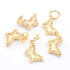 1 Pc Pave Diamond Butterfly Charm Pendant, Designer Charm, Yellow Gold Vermeil , Pave Diamond Jewelry 19mmx18mm PDC00057