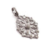 1 Pc Pave Diamond Leaf Pendant - 925 Sterling Silver- Marquise Pendant 38mmx24mm PD1172