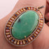 1 Pc Antique Finish Pave Diamond Chrysoprase With Multi Sapphire Pendant - Yellow Gold Vermeil - Necklace Pendant 59mmx37mm PD1177