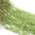 1 Strand Peridot Faceted  Coin shape Briolettes -Coin Briolettes  4mm-5mm 14.5 Inches BR2042