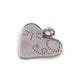 1 Pc Antique Finish Pave Diamond Heart With Butterfly Pendant - 925 Sterling Silver- Necklace Pendant 30mmx33mm PD1509 - Tucson Beads