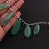 1 Strand Green Chalcedony  Smooth  Briolettes  - Pear Shape Briolettes 39mmx14mm-27mmx10mm  - 4 Inches BR2094