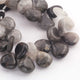 1  Strand Black Rutile Faceted   Briolettes - Heart Shape  Briolettes  15mmx15mm-16mmx16mm-8 Inches BR03319 - Tucson Beads
