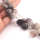 1  Strand Black Rutile Faceted   Briolettes - Heart Shape  Briolettes  15mmx15mm-16mmx16mm-8 Inches BR03319 - Tucson Beads