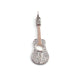1 Pc Antique Finish Pave Diamond Guitar Pendant - 925 Sterling Silver - Diamond Pendant 33mmx11mm PD2019 - Tucson Beads