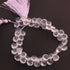 1 Strand Ice Quartz Faceted   Briolettes - Heart Shape  Briolettes  -8mm-9mm-8 Inches BR03318