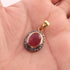 1 Pc Pave Diamond Pink Tourmaline Pendant Over 925 Sterling Vermeil -  Pendant 24mmx16mm PD1996