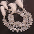 1 Strand White Moonstone Faceted   Briolettes - Pear Shape  Briolettes  -6mmx5mm-10mmx7mm-8 Inches BR03320