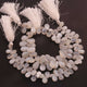 1 Strand White MoonStone Faceted   Briolettes - Pear Shape  Briolettes  -6mmx5mm-10mmx7mm-8 Inches BR03320 - Tucson Beads