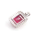 1 Pc Pave Diamond With Ruby Designer Rectangle Pendant Over 925 Sterling Silver 27mmx18mm PD1828 - Tucson Beads