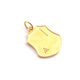 1 PC White Topaz Designer Pendant - Yellow Gold Round Pendant 26mmx21mm PD1941 - Tucson Beads