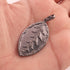1 Pc Antique Finish Pave Diamond Designer Leaf Pendant - 925 Sterling Silver- Necklace Pendant 43mmx22mm PD1507