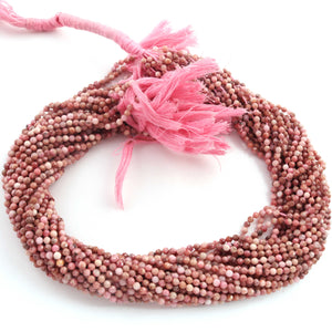 5 Strands Rhodonite  Silverite Faceted Rondelles 3 mm  13 inches strands RB522 - Tucson Beads