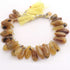 1 Strand Yellow Opal  Faceted Briolettes -Pear Shape Briolettes  23mmx9mm-38mmx12mm 9 Inches BR2103