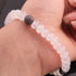 Natural Chalcedony Pave Diamond Balls Beaded Bracelet - Beads Bracelet -Single Wrap Bracelet- Gemstone Bracelet BB006