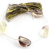 1  Strand Bio Lemon And Smoky Quartz Smooth Briolettes - Assorted Shape Beads 22mmx15mm-24mmx17mm ,8 Inches BR4407