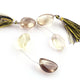 1  Strand Bio Lemon And Smoky Quartz Smooth Briolettes - Assorted Shape Beads 22mmx15mm-24mmx17mm ,8 Inches BR4407 - Tucson Beads