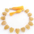 1  Strand  Golden Rutile Faceted Cavred Pentagon Shape Briolette -14mmx11mm-18mmx12mm- 8  Inches BR03612