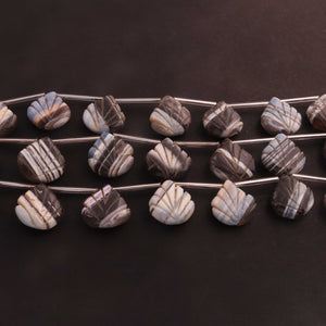 1  Strand Boulder Opal Carving  Briolettes  -Heart Shape  Briolettes  -18mmx17mm-20mmx19mm  8 Inches BR01408 - Tucson Beads